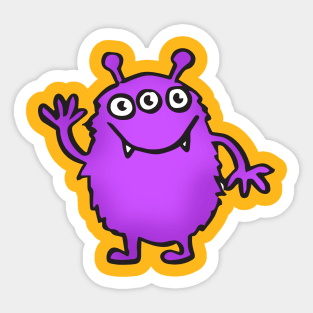 Purple Monster Fun! Sticker